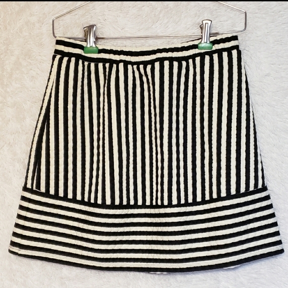 Quilted Striped Pleated Mini Skirt - Picture 7 of 9